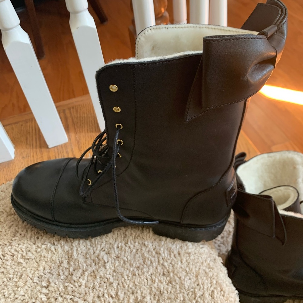 Brand New Size 36 Red Valentino Black Combat Boots